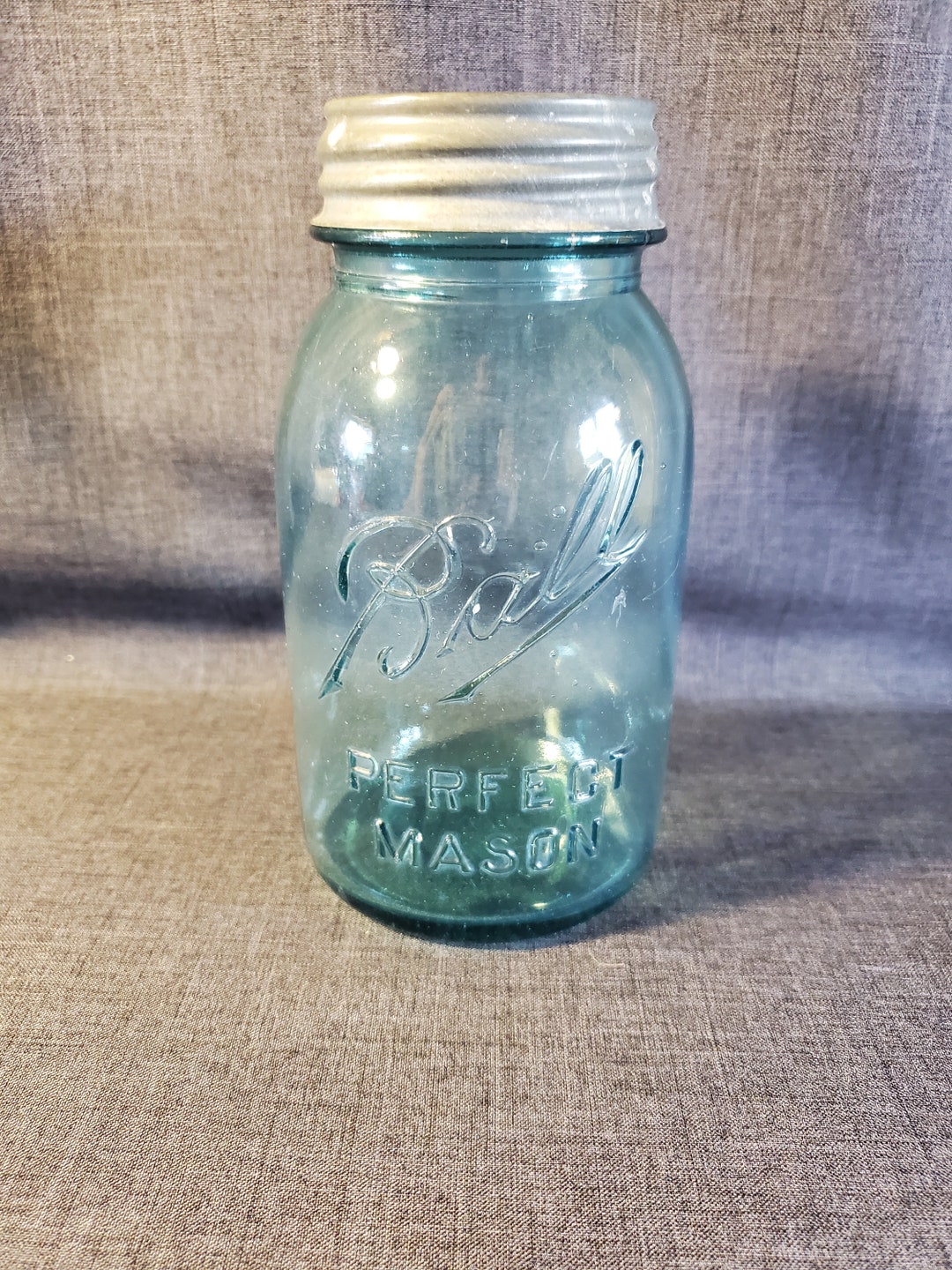 Antique Aqua Glass Ball Jars, Quart Size, Dated 19101933 Etsy