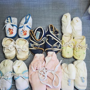 8 Pairs Vintage Baby Shoes, Baby Shoes, Vintage Baby Shoe Lot