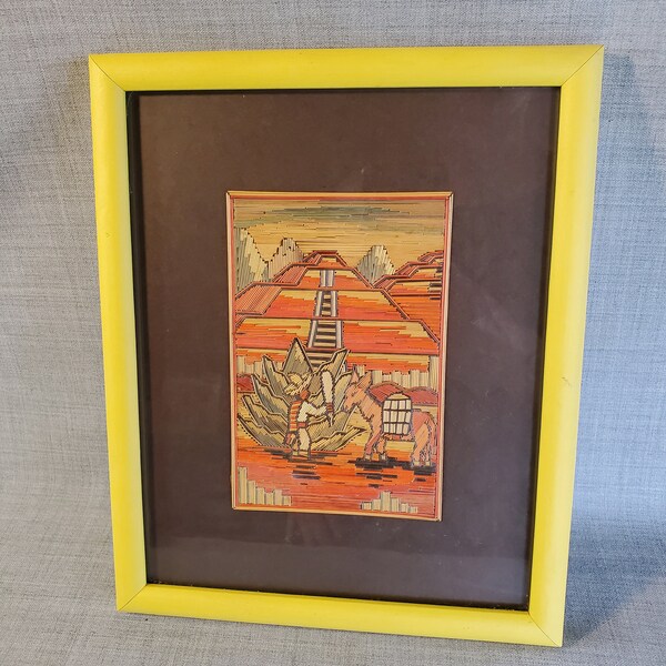 Vintage Mexican Straw Art Etsy