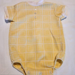 Vintage Baby Onesie, Vintage Baby Clothes, Vintage Yellow Onesie