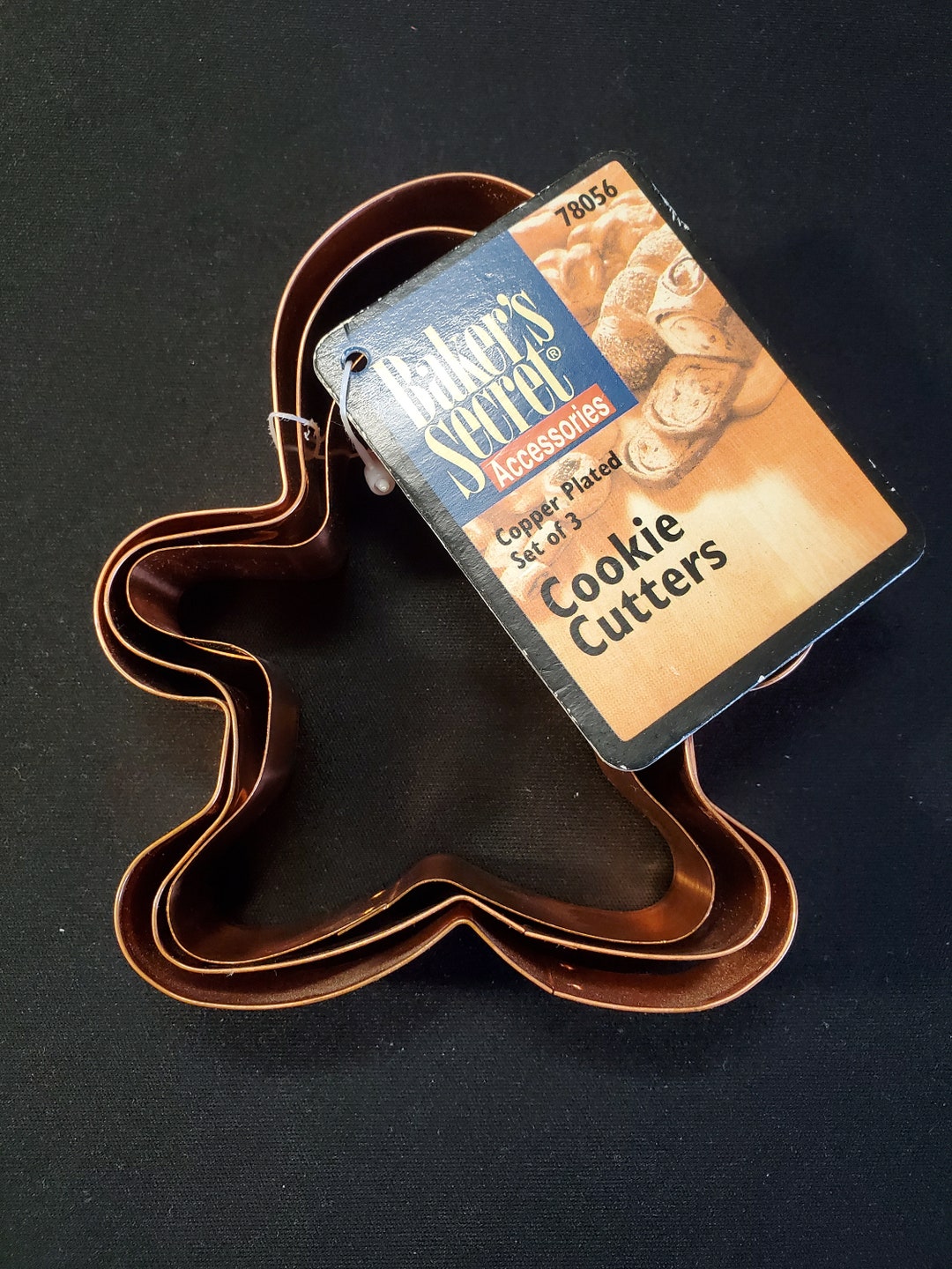 Set of 3 Copper Cookie Cutters Copper Gingerbread Men Cookie Etsy