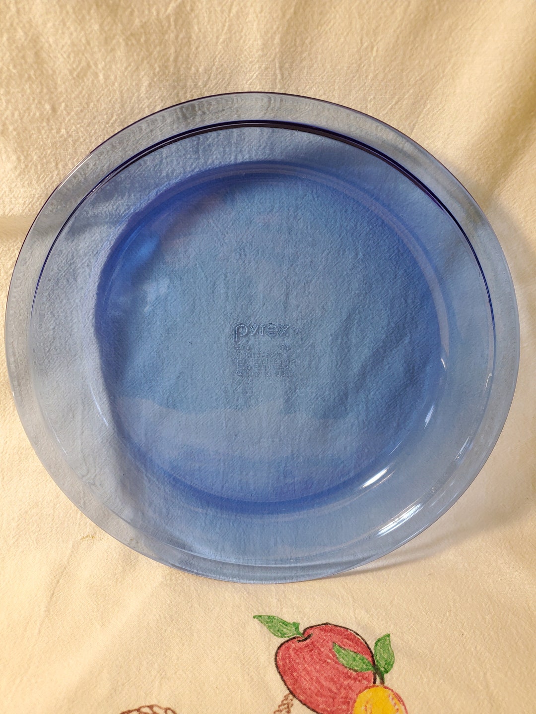 Vintage Cobalt Pyrex Pie Pan, Cobalt Blue Pyrex Glass Pie Plate, Pyrex