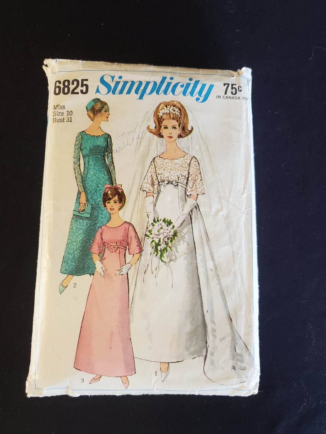 Simplicity Bridal Design Pattern Good Condition Size 10 Vintage