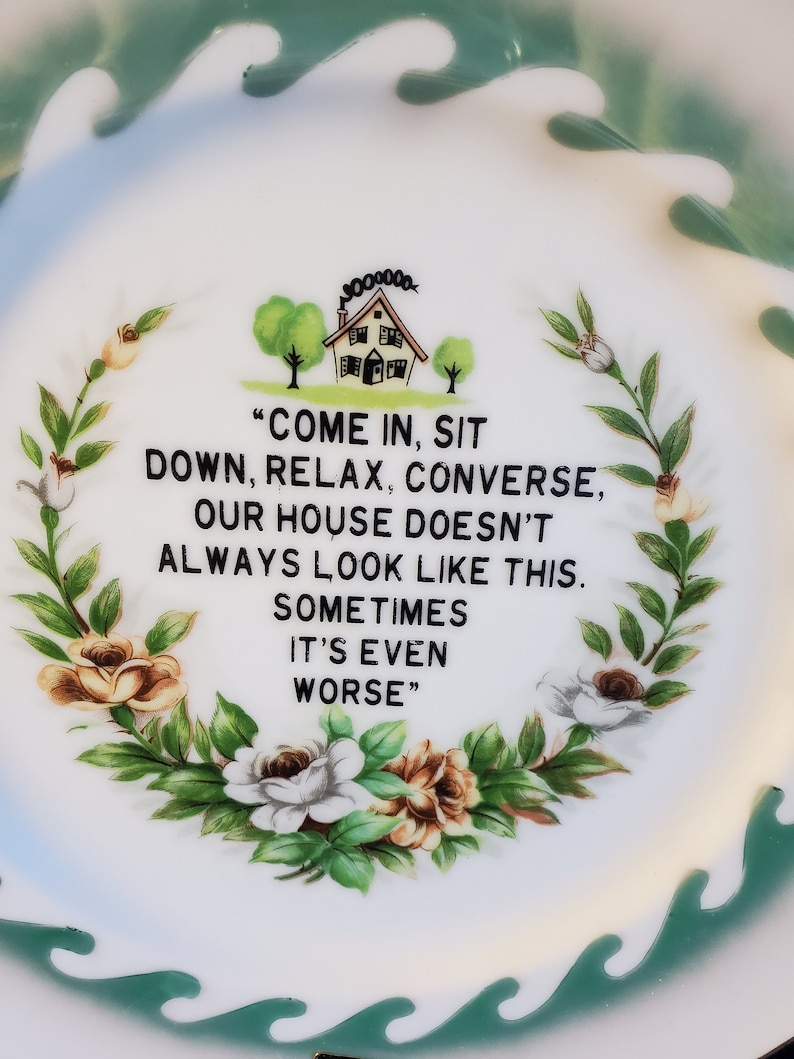 Vintage Porcelain apology Humorous Plate Vintage Etsy