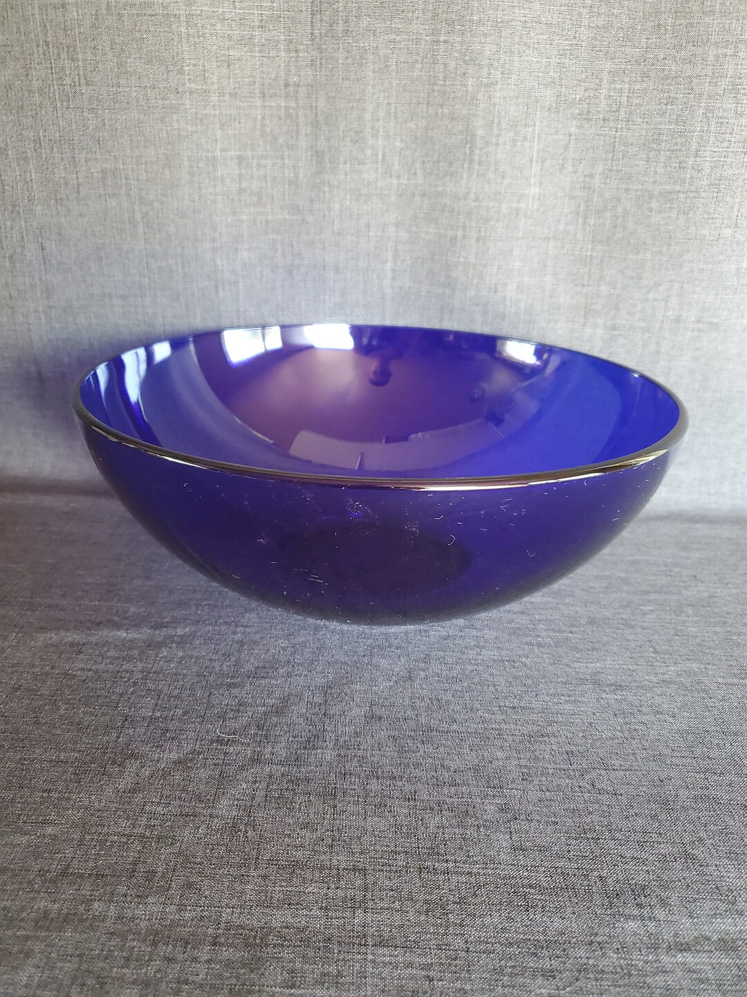 Pier One Cobalt Blue Glass Serving Bowl 10 In. Cobalt Blue Etsy