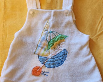 Vintage Baby Boy Outfit, Vintage Clothes, Vintage Baby Boy Terry Cloth Outfit, Baby Boy Clothes, Size 3-6 Months
