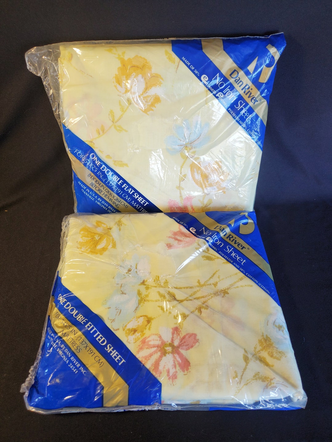 Vintage Double Flat and Fitted Sheet New in Package Vintage Etsy