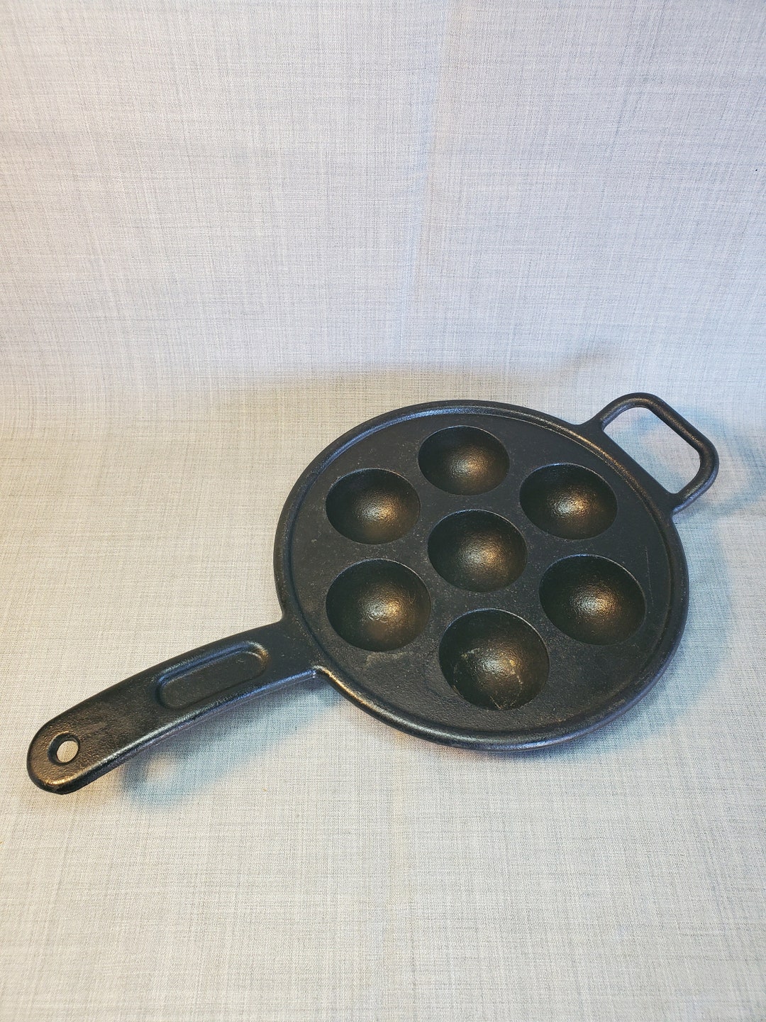 Vintage Cast Iron Lodge Aebleskiver Pan, Lodge Cast Iron Aebleskiver Pan Etsy