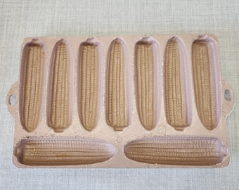 Vintage Aluminum Corn Bread Mold, 7 1/2 x 11 3/4 in.