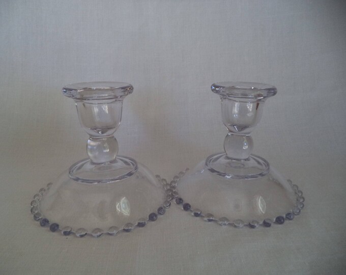 Imperial Glass Candlewick Candle Holder, Light Purple Candlewick