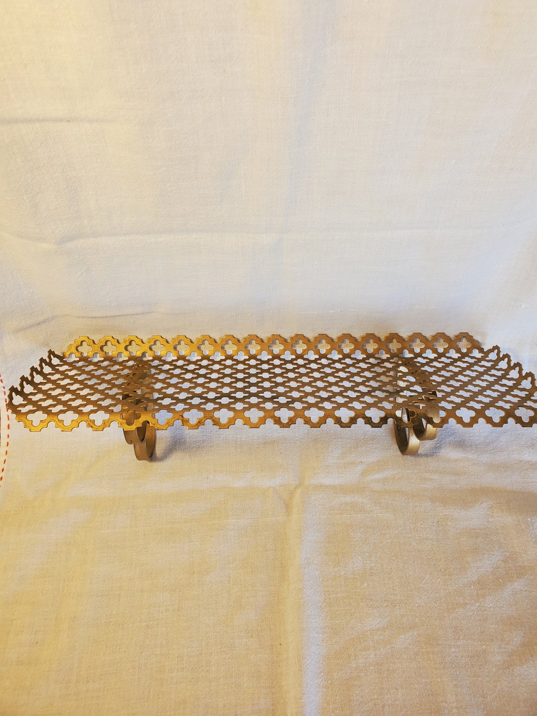 Vintage Metal Shelf Small Metal Shelf Mid Century Metal Etsy