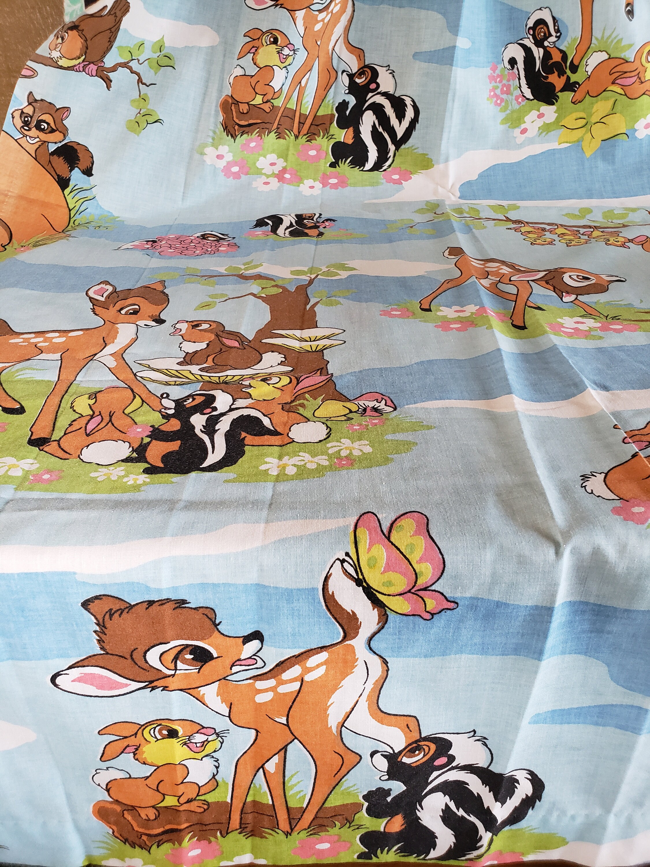 Vintage Disney Bambi Curtain Panels Set of 4 Bambi Curtain Etsy
