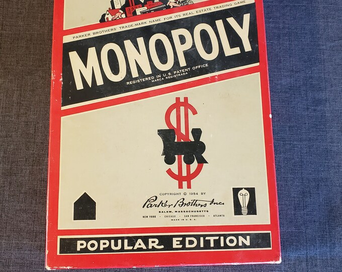 Vintage Monopoly Game, Monopoly Game 1954, Vintage Monopoly - Etsy