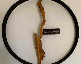 Lake George Cutout Hoop Wall Hanging