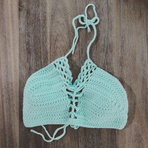 Crochet top, crop top, halter top, boho top