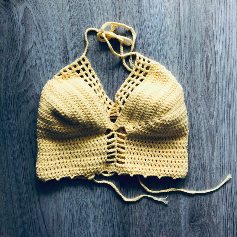 Crochet Bralette Crochet Top Crop Top Halter Top Boho Top - Etsy