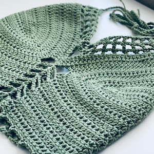 Crochet bralette, crochet top, crop top, halter top, boho top