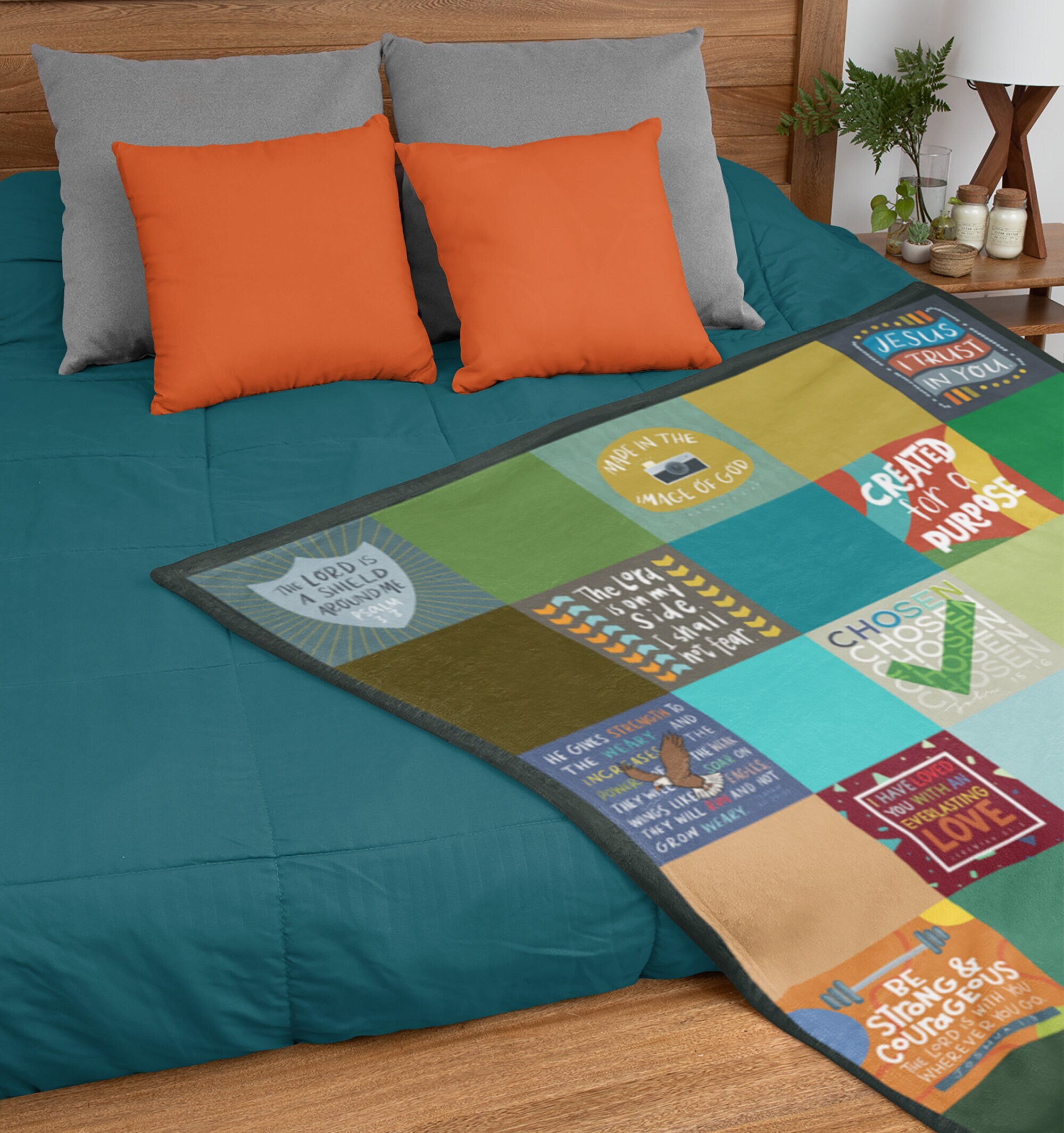 Catholic Decor Fleece Blanket Throw Blanket Catholic Blanket