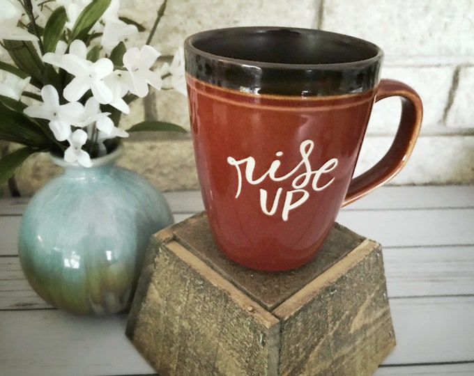 Catholic Ceramic Mug * Inspirational Mug * Handlettered Ceramic Mug