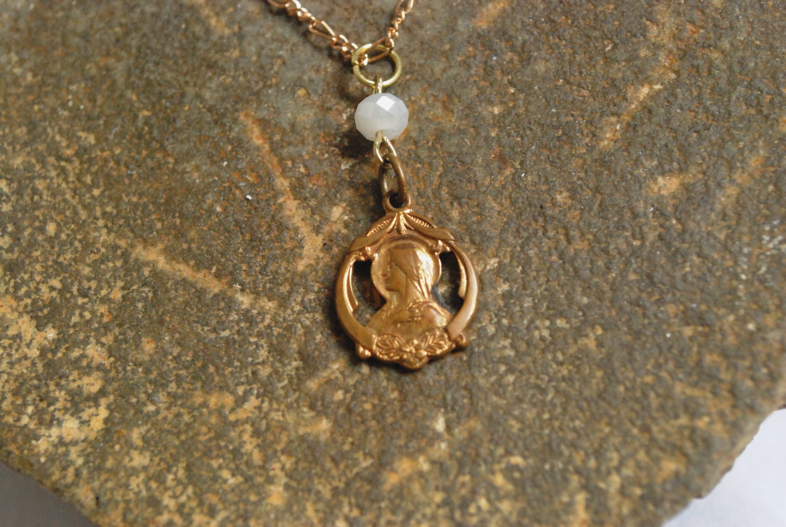 Catholic Vintage Marian Medal Necklace