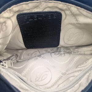 BRIGHTON Rosalie Flower Petal Black Patent Leather Shoulder Bag Purse Chain immagine 6