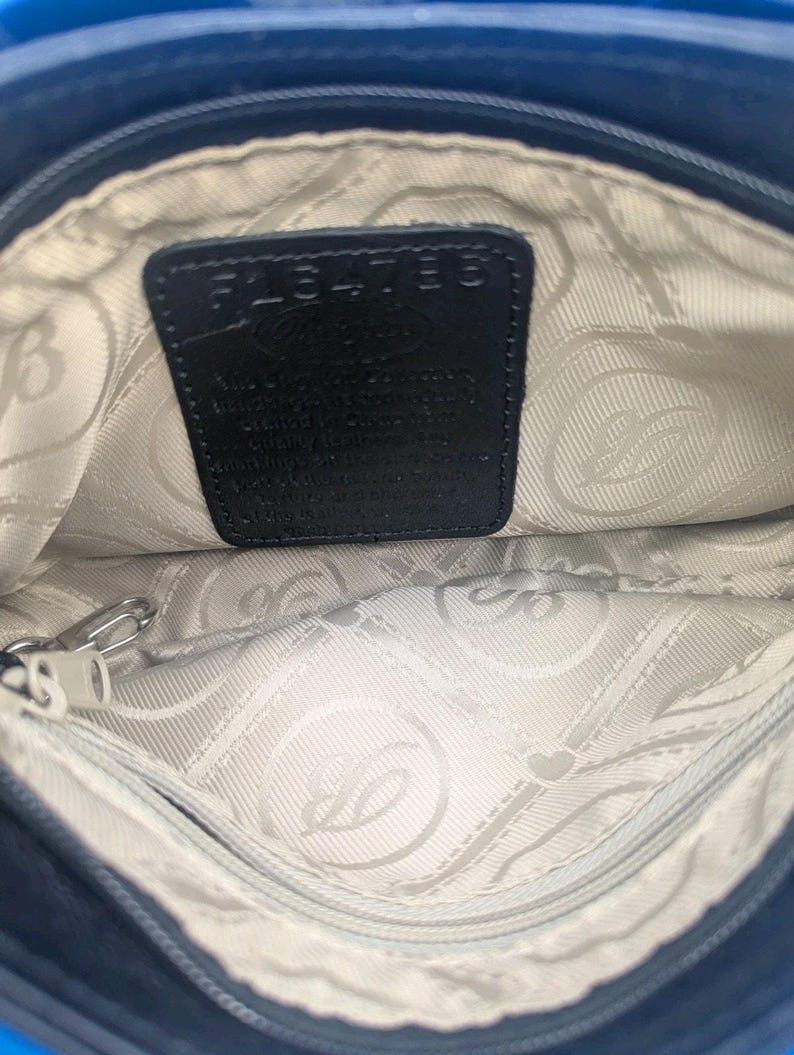 BRIGHTON Rosalie Flower Petal Black Patent Leather Shoulder Bag Purse Chain immagine 6