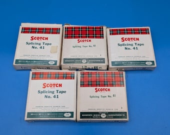 Cinta adhesiva Scotch vintage para empalmes n.° 41 original (5 cajas)