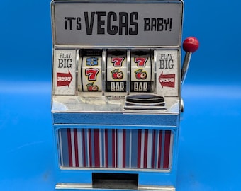 It's Vegas Baby! Slot Machine Coin Bank Toy