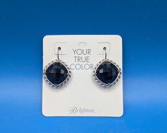 Brighton Black Onyx Drop Earrings New on Card