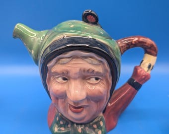 Vintage Beswick Ware Sairey Gamp Porcelain Teapot Toby Dickens Character #691