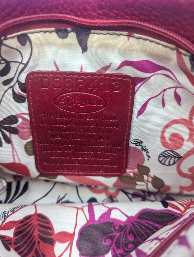 Brighton Handbag Red 9.5L” X 6”H X 2”W image 11