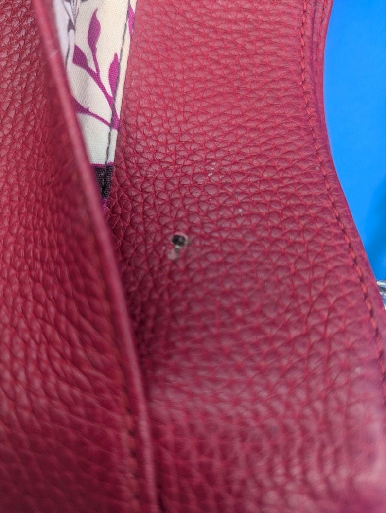 Brighton Handbag Red 9.5L” X 6”H X 2”W image 7