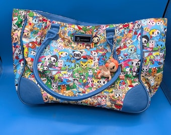 Tokidoki Summer Splash Leather Handbag w/ Unicorno Keychain - VERY RARE!