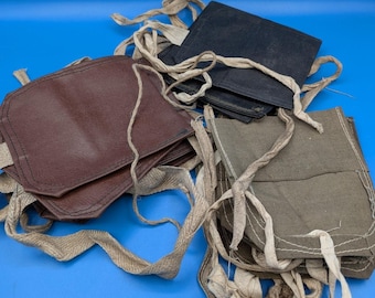 LOT OF 19 Surplus Mosin Nagant Canvas / Leather Field Cleaning Tool Pouch