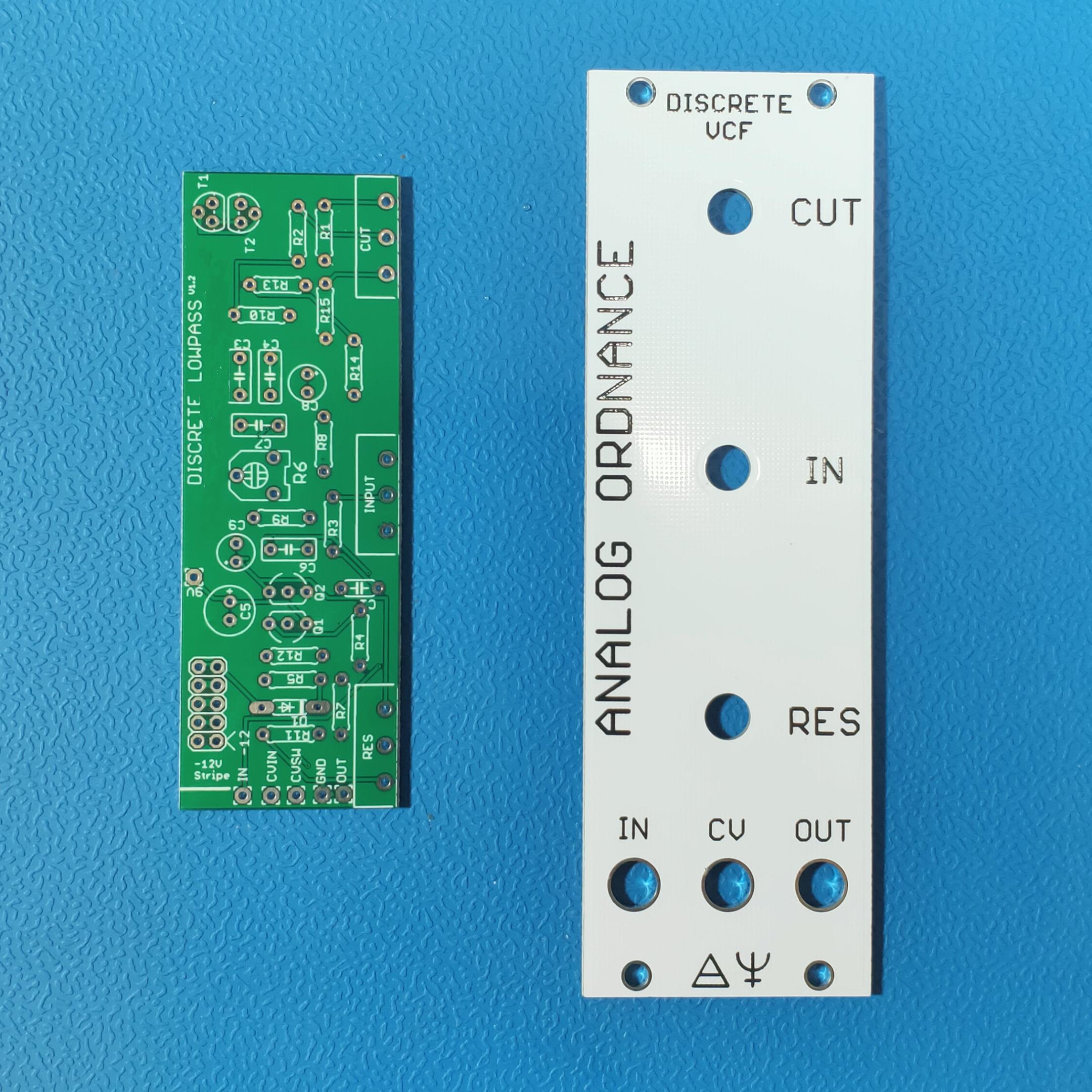 Discrete Component Panel Discrete VCF PCB / Panel - 8HP DIY Eurorack/desktop Lowpass - Analog ...