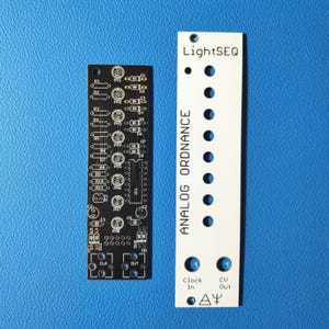 LightSEQ DIY PCB+Panel set 6HP Eurorack - Analog Ordnance - 8-Step Optical Sequencer