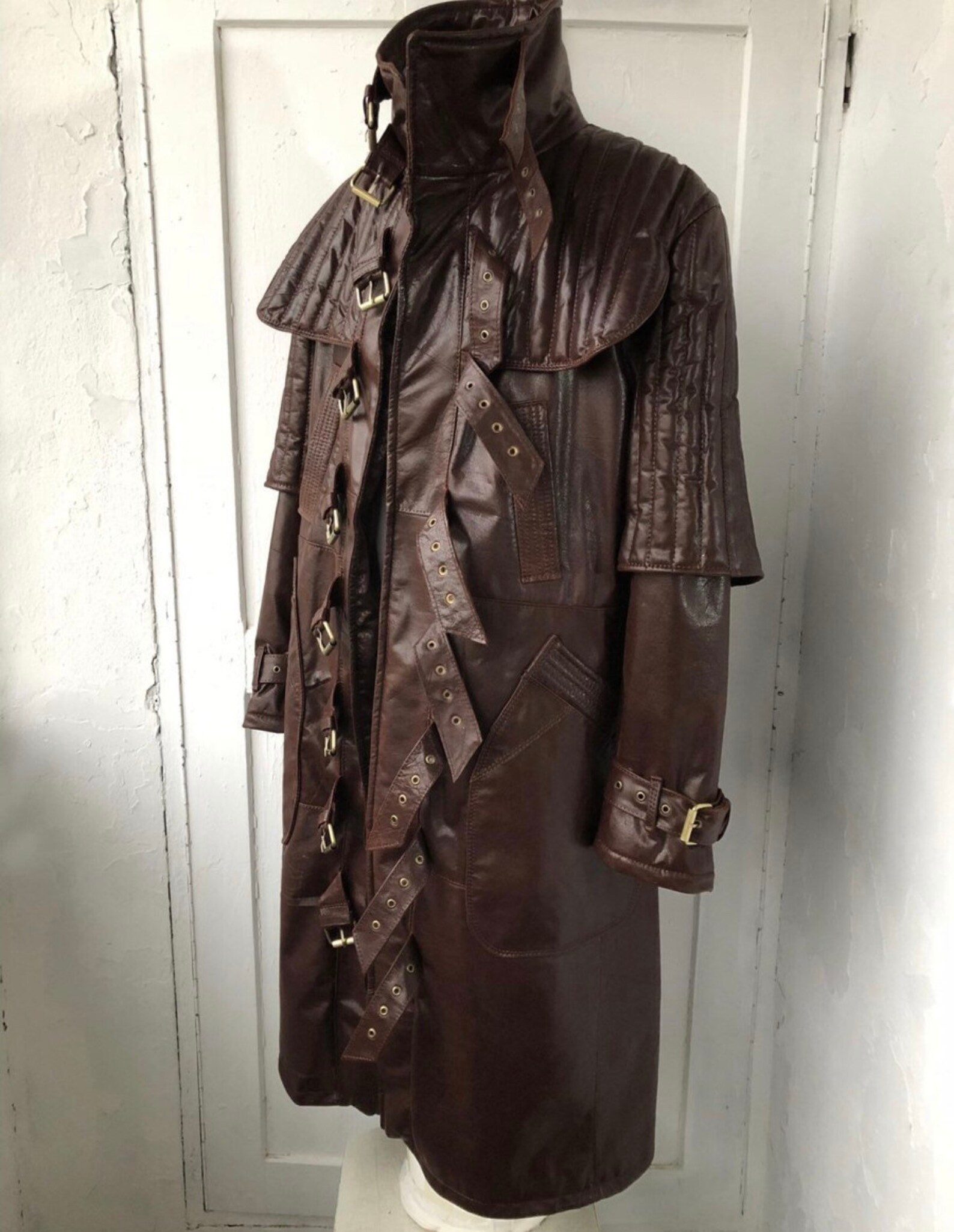 The Vanhelsing Raincoat From the Leather Photo is Buckled With - Etsy