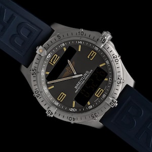 Breitling Navitimer Aerospace Chronograph Watch Ref. E65062 Titanium Etsy New Zealand