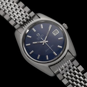 1969 Omega Seamaster Mens Vintage Watch with Automatic Cal. 565 Movement and Royal Blue Dial - Stainless Steel