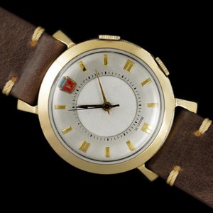 1955 Jaeger-LeCoultre Memovox Vintage Mens Wrist Alarm, 10K Gold Filled - Ford Motor Co.