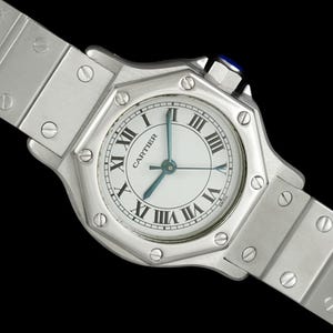 Cartier Santos Octagon Ladies Automatic Stainless Steel Watch - Worn by Supermodel Winnie Harlow