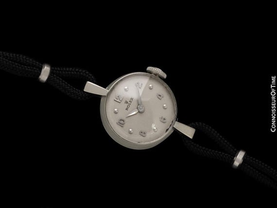 1966 Rolex Ladies Dress Watch, Silver Dial - 14K White Gold - Etsy New Zealand 1966 Rolex Ladies Dress Watch, Silver Dial - 14K White Gold - Etsy New Zealand