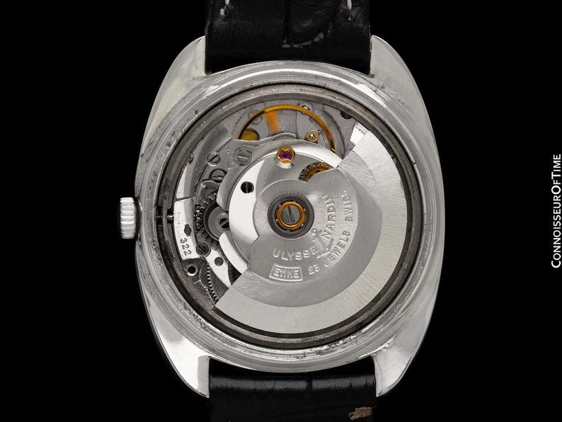 1970's Ulysse Nardin Vintage Mens Retro Automatic Watch - Stainless Steel image 8