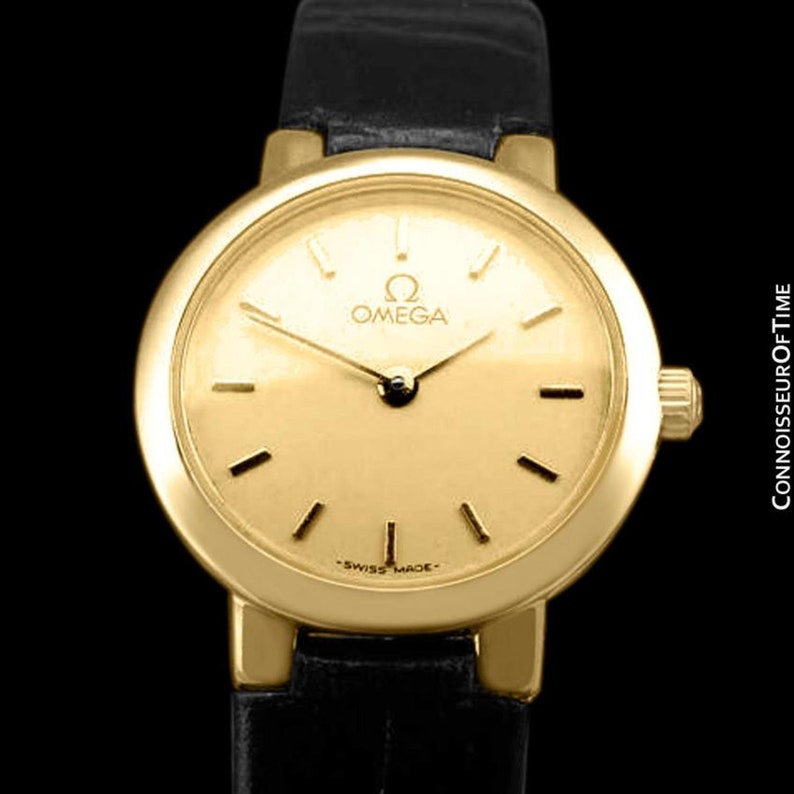 Omega De Ville Ladies Dress Quartz Watch 18K Gold Plated & | Etsy
