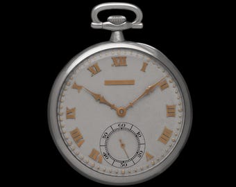 1914 Vacheron & Constantin for Merimont Mens Art Deco 44mm Pocket Watch - Platinum