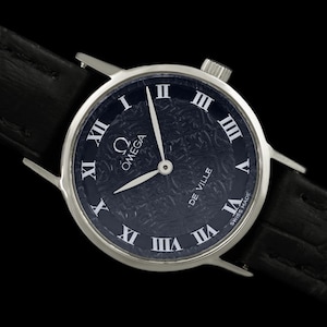 1971 Omega De Ville Vintage Ladies Handwound Dress Watch with Embossed Dial - Stainless Steel