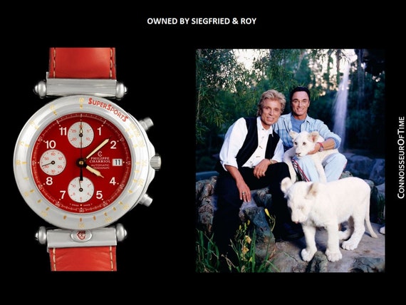 AUTHENTIC VINTAGE PHILIPPE CHARRIOL RED LEATHER WATCH Vintage philippe charriol - Gem main image 4