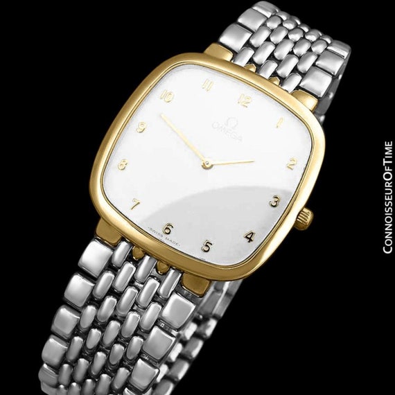 omega two tone mens watch