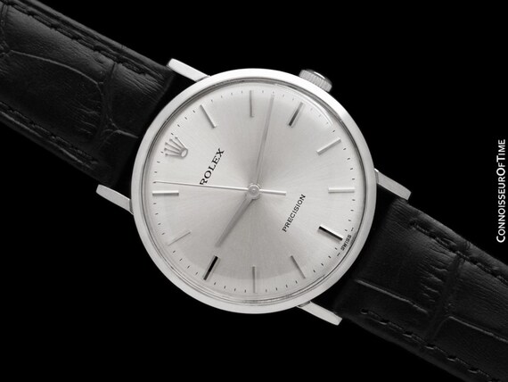 1976 Rolex Precision Vintage Mens Classic Ref. 34.110 Dress Watch Stainless Steel Etsy Canada