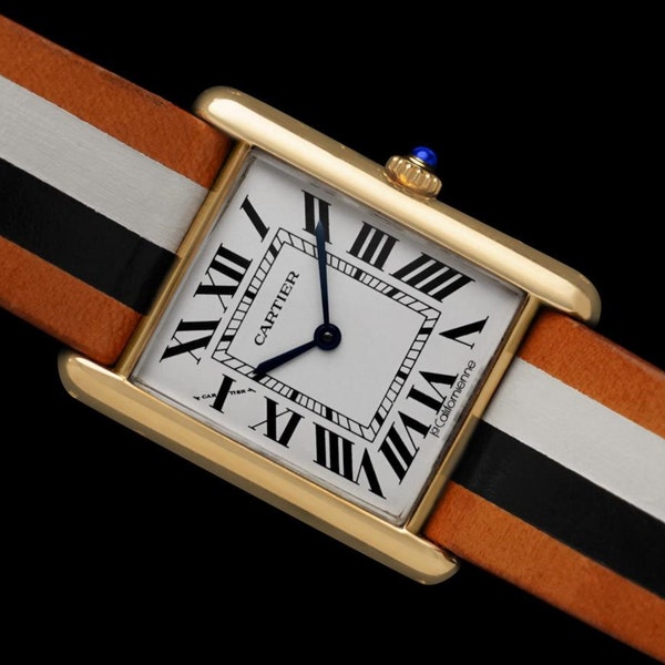 Cartier Tank Louis Mens Midsize Quartz Solid 18K Gold Watch - "La Californienne"